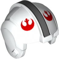 Casque rebelle pilote, centre crête avec rouge rebelle logo et argent centre bande motif imprimé (Helmet Rebel Pilot, Center Ridge with Red Rebel Logo and Silver Center Stripe Print)