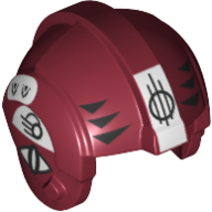 Casque rebelle pilote, arête centrale avec motif imprimé triangles noirs (Helmet Rebel Pilot, Center Ridge with Black Triangles Print)