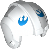 Casque rebelle pilote, crête centrale avec symbole rebelle bleu motif imprimé (Helmet Rebel Pilot, Center Ridge with Blue Rebel Symbol Print)