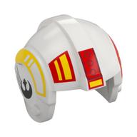 Casque rebelle pilote, crête centrale avec des marques jaunes/rouges motif imprimé (Helmet Rebel Pilot, Center Ridge with Yellow/Red Markings Print)