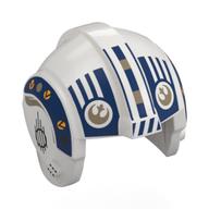 Pilote rebelle de casque, crête centrale avec des marques bleu foncé, motif imprimé de logo rebelle (Helmet Rebel Pilot, Center Ridge with Dark Blue Markings, Rebel Logo Print)