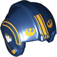 Casque rebelle pilote, crête centrale avec des marques orange clair vif motif imprimé (Helmet Rebel Pilot, Center Ridge with bright Light Orange Markings Print)