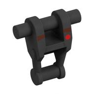 Torse mécanique, droïde de combat avec point rouge, rayures rouge foncé, motif : marquages noirs (Torso Mechanical, Battle Droid with Red Dot, Dark Red Stripes, Black Markings Print)