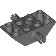 Visuel indicatif Rebrickable de Brique inclinée inversée 45° 4 x 2 doubles avec connecteurs et trou pour axe Type 1 [+ Ouverture] (Slope Inverted 45° 4 x 2 Double with Pins and Axle Hole Type 1 [+ Opening])