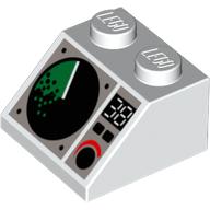Visuel indicatif Rebrickable de Brique inclinée 45° 2 x 2 avec motif imprimé écran radar (Brick Sloped 45° 2 x 2 with Radar Screen Print)