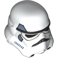 Casque Stormtrooper, Bouche à pois, Bleu et sable Bleu imprimé (Helmet Stormtrooper, Dotted Mouth, Blue and Sand Blue Print)