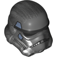 Casque Stormtrooper, bouche pointillée, motif imprimé gris bleuté foncé et bleu sable (ombre Stormtrooper) (Helmet Stormtrooper, Dotted Mouth, Dark Bluish Gray and Sand Blue Print (Shadow Stormtrooper))