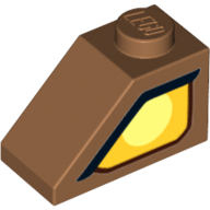 Visuel indicatif Rebrickable de Brique inclinée 45° 2 x 1 avec connecteur du bas, avec œil droit (Brick Sloped 45° 2 x 1 with Bottom pin, with right eye)