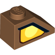 Visuel indicatif Rebrickable de Brique inclinée 45° 2 x 1 avec connecteur du bas, avec œil gauche (Brick Sloped 45° 2 x 1 with Bottom pin, with left eye)