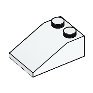 Visuel indicatif Rebrickable de Brique En pente 33° 3 x 2 Lisse (Brick Sloped 33° 3 x 2 Smooth)