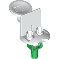 Visuel indicatif Rebrickable de Support de figurine de football sportif avec ressort et connecteur verte [assemblage complet] (Sports Soccer Minifig Stand with Spring and Green Pin [Complete Assembly])