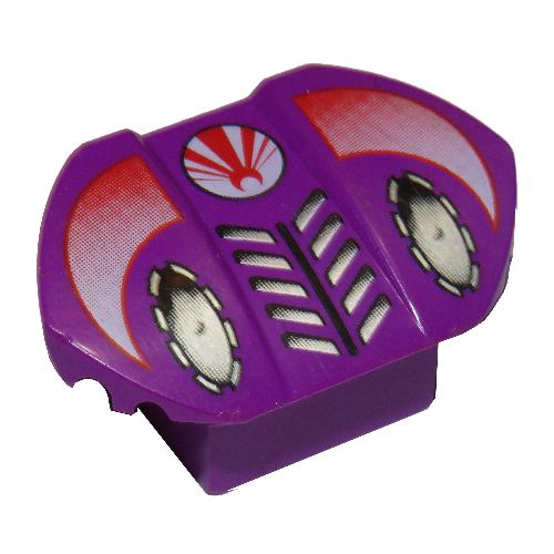 Visuel indicatif Rebrickable de Brique courbée 2 x 2 x 1 avec ailes et guerrier motif imprimé (Brick Curved 2 x 2 x 1 with Wings and Warrior Print)