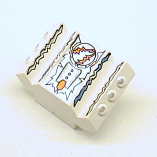 Visuel indicatif Rebrickable de Brique inclinée 2 x 2 Non tenons avec extensions de bloc latérales inclinées et motif imprimé gel (Brick Sloped 2 x 2 No Studs with Angled Side Block Extensions and Freeze Print)