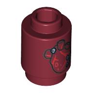 Visuel indicatif Rebrickable de Brique ronde 1 x 1 avec motif imprimé cœur humain (Brick Round 1 x 1 with Human Heart Print)