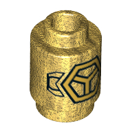Visuel indicatif Rebrickable de Brique ronde 1 x 1 avec motif hexagonal imprimé (Brick Round 1 x 1 with Hexagon Print)