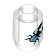Visuel indicatif Rebrickable de Brique ronde 1 x 1 avec motif imprimé coléoptère cerf (Brick Round 1 x 1 with Stag Beetle Print)