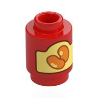 Visuel indicatif Rebrickable de Brique ronde 1 x 1 avec haricot peut motif imprimé (Brick Round 1 x 1 with Bean Can Print)