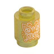 Visuel indicatif Rebrickable de Brique ronde 1 x 1 avec motif imprimé papillon orange (Brick Round 1 x 1 with Orange Butterfly Print)