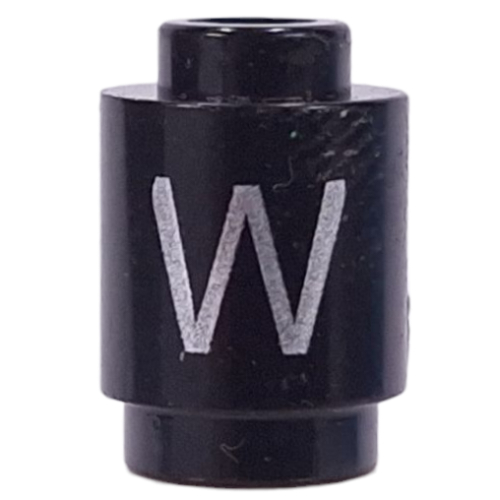 Visuel indicatif Rebrickable de Brique ronde 1 x 1 avec la lettre 'W' imprimé (Brick Round 1 x 1 with Letter 'W' Print)