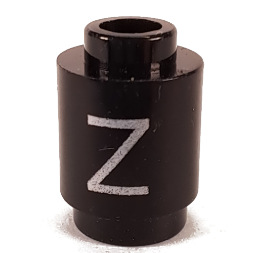 Visuel indicatif Rebrickable de Brique ronde 1 x 1 avec la lettre 'Z' imprimé (Brick Round 1 x 1 with Letter 'Z' Print)