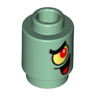 Visuel indicatif Rebrickable de Brique ronde 1 x 1 avec One œil et motif imprimé bouche ouverte (Plancton) (Brick Round 1 x 1 with One Eye and Open Mouth Print (Plankton))