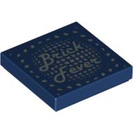 Visuel indicatif Rebrickable de Tuile 2 x 2 avec motif imprimé argent 'Brick Fever' et lumières (Tile 2 x 2 with Silver 'Brick Fever' and Lights Print)