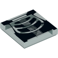 Visuel indicatif Rebrickable de Tuile 2 x 2 avec motif imprimé noir poitrine X-Ray (Tile 2 x 2 with Black Chest X-Ray Print)
