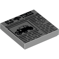 Visuel indicatif Rebrickable de Tuile 2 x 2 avec motif imprimé Journal 'OLD TIMES' (Tile 2 x 2 with Newspaper 'OLD TIMES' Print)