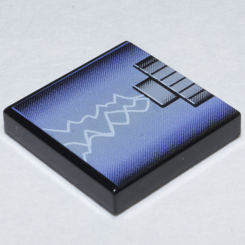 Visuel indicatif Rebrickable de Tuile 2 x 2 avec arc électrique motif imprimé (Tile 2 x 2 with Arcing Electricity Print)
