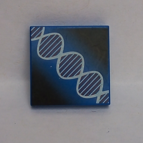 Visuel indicatif Rebrickable de Tuile 2 x 2 avec motif imprimé en double hélice d'ADN (Tile 2 x 2 with DNA Double-Helix Print)