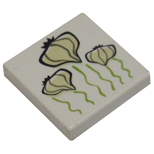 Visuel indicatif Rebrickable de Tuile 2 x 2 avec motif imprimé à l'ail (Tile 2 x 2 with Garlic Print)