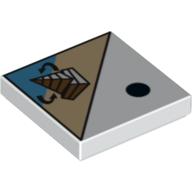 Visuel indicatif Rebrickable de Tuile 2 x 2 avec 1 point noir et motif imprimé pyramide (Tile 2 x 2 with 1 Black Dot and Pyramid Print)