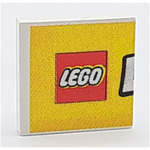 Visuel indicatif Rebrickable de Tuile 2 x 2 avec motif imprimé LEGO World (Tile 2 x 2 with LEGO World Print Medium Left)