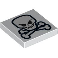 Visuel indicatif Rebrickable de Tuile 2 x 2 avec motif imprimé crâne et os croisés (Tile 2 x 2 with Skull and Crossbones Print)