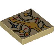 Visuel indicatif Rebrickable de Tuile 2 x 2 avec motif imprimé carte de maraudeur (Tile 2 x 2 with Marauder's Map Print)