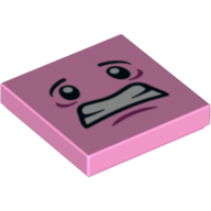 Visuel indicatif Rebrickable de Tuile 2 x 2 avec motif imprimé visage (Tile 2 x 2 with Face Print)