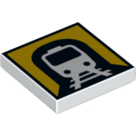 Visuel indicatif Rebrickable de Tuile 2 x 2 avec Train en Tunnel motif imprimé (Tile 2 x 2 with Train in Tunnel Print)