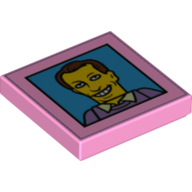 Visuel indicatif Rebrickable de Tuile 2 x 2 avec motif imprimé Homme souriant (Tile 2 x 2 with Smiling Man Photograph Print)
