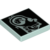 Visuel indicatif Rebrickable de Tuile 2 x 2 avec la tête d'Homère (Tile 2 x 2 with Homer's Head X-Ray Print)