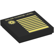 Visuel indicatif Rebrickable de Tuile 2 x 2 avec le niveau de charge solaire motif imprimé (Tile 2 x 2 with Solar Charge Level Print)