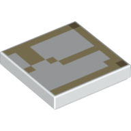 Tuile 2 x 2 avec motif de peau de golem de fer Minecraft (Tile 2 x 2 with Minecraft Iron Golem Skin Print)