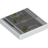 Visuel indicatif Rebrickable de Tuile 2 x 2 avec motif imprimé de tableau de stratégie de football (Tile 2 x 2 with Soccer Strategy Chart Print)
