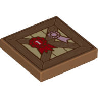 Visuel indicatif Rebrickable de Tuile 2 x 2 avec Caisse avec Rubans motif imprimé (Tile 2 x 2 with Crate with Ribbons Print)