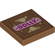 Visuel indicatif Rebrickable de Tuile 2 x 2 avec caisse et motif imprimé 'Dolly' (Tile 2 x 2 with Crate and 'Dolly' Print)