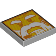 Visuel indicatif Rebrickable de Tuile 2 x 2 avec motif imprimé Visage Moniteur (Tile 2 x 2 with Monitor Face Print)