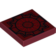 Visuel indicatif Rebrickable de Tuile 2 x 2 avec motif géométrique noir imprimé (Tile 2 x 2 with Black Geometric Pattern Print)