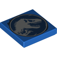 Visuel indicatif Rebrickable de Tuile 2 x 2 avec motif imprimé T. Rex Jurassic Park (Tile 2 x 2 with T. Rex Jurassic Park Print)