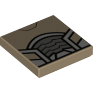 Visuel indicatif Rebrickable de Tuile 2 x 2 avec masque de seigneur d'étoile imprimé (Tile 2 x 2 with Star Lord Mask Print)