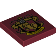 Visuel indicatif Rebrickable de Tuile 2 x 2 avec motif imprimé gryffondor blason (Tile 2 x 2 with Gryffindor Crest Print)