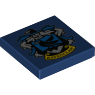 Visuel indicatif Rebrickable de Tuile 2 x 2 avec écusson Serdaigle imprimé (Tile 2 x 2 with Ravenclaw Crest Print)